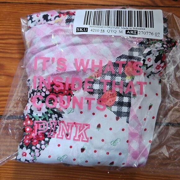 PINK by Victoria's Secret Silky Sleep Boxy Pajama Shorts NEW MEDIUM MSRP $29.95 - Picture 11 of 11